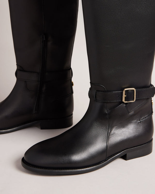 <P>Leather Knee High Boot</P>